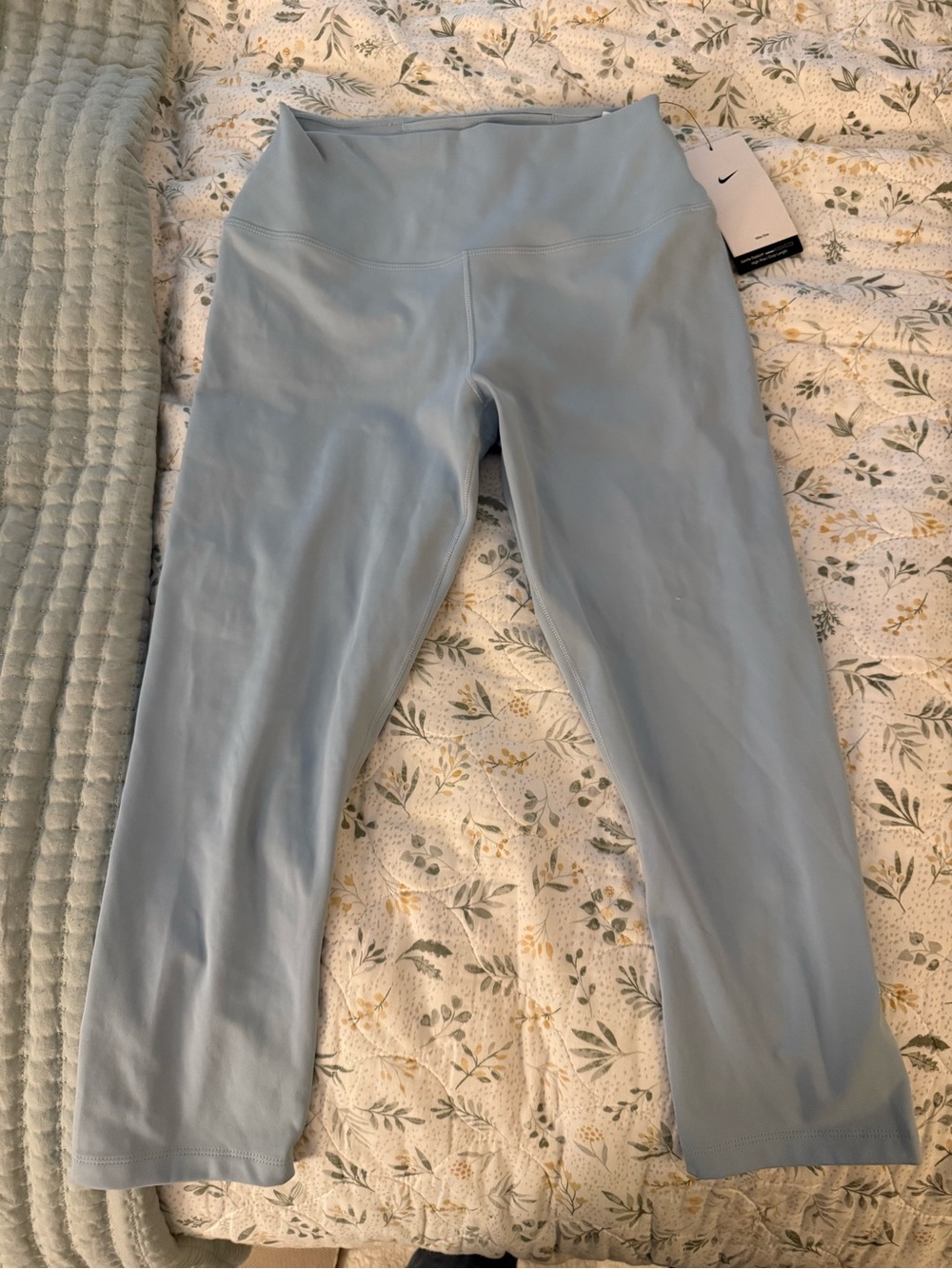 Nike Light Blue High-Waist Capri Leggings